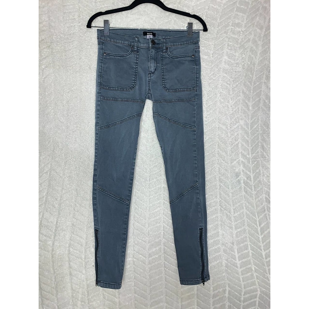 BDG Moto Skinny Stretch Denim Jeans Mid Rise
